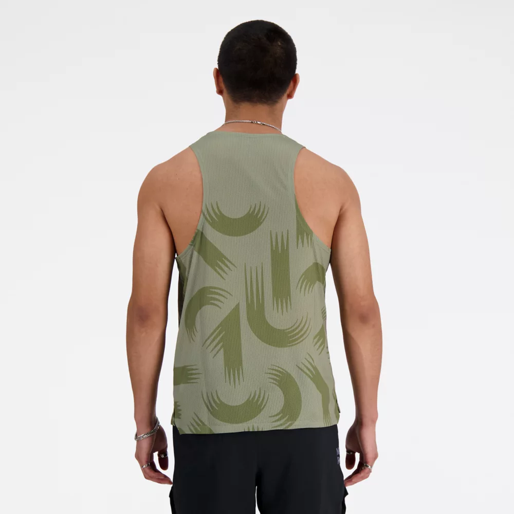 London Edition Printed NB Athletics Run  Singlet