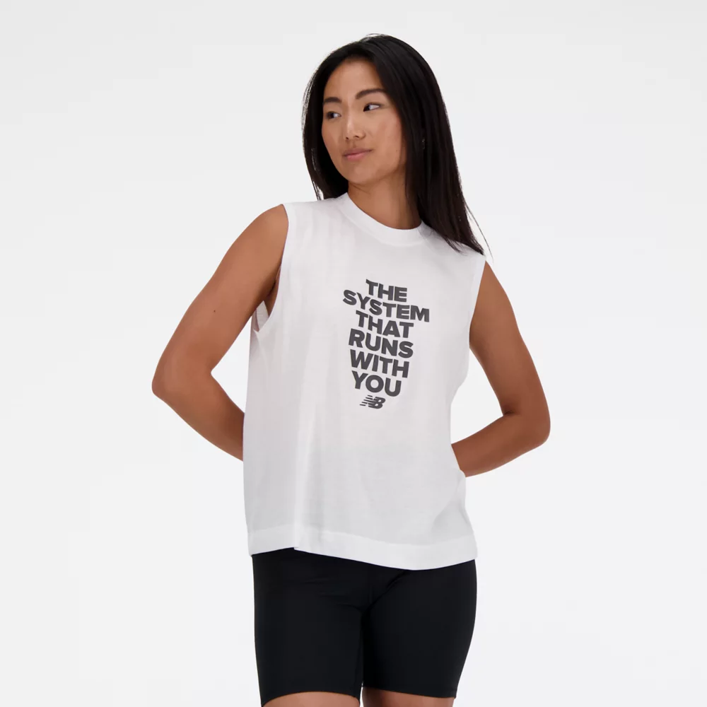 Shifted Heathertech Graphic Tank