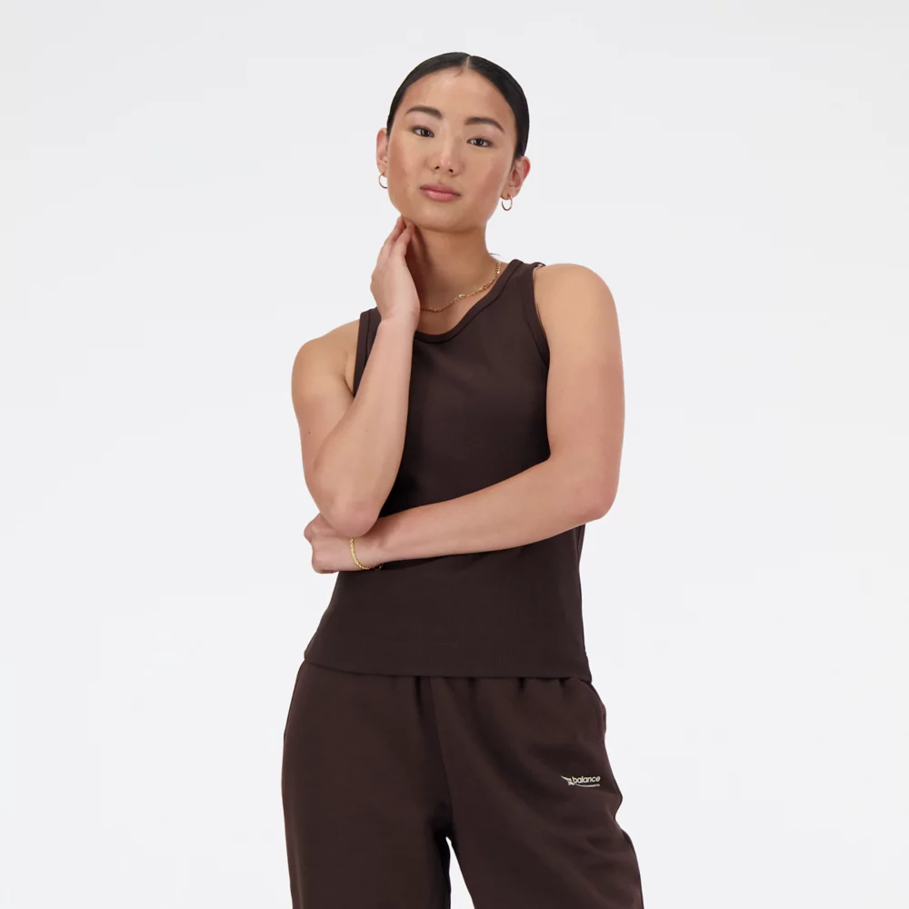 Linear Heritage Rib Knit Racer Tank