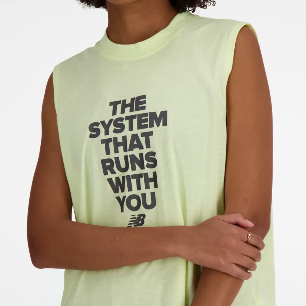 Shifted Heathertech Graphic Tank