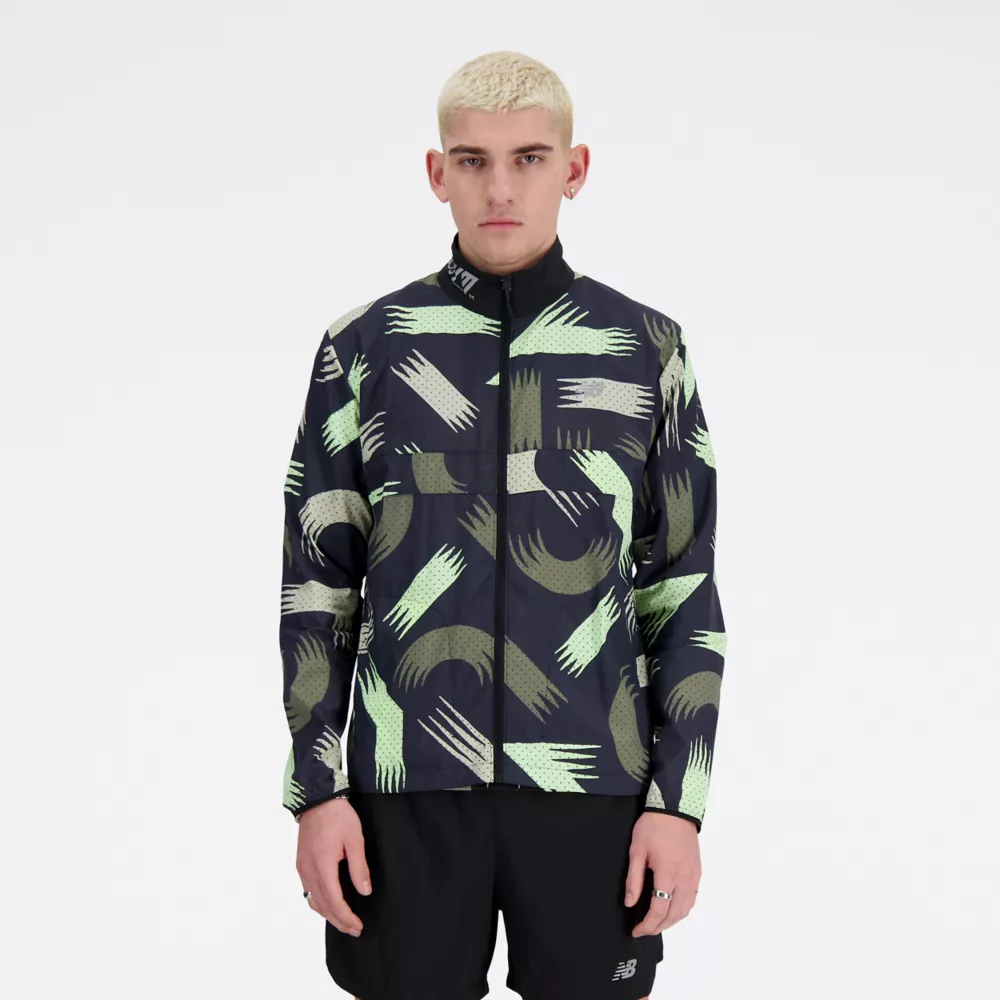 London Edition Printed NB Athletics Packable Run Jacket