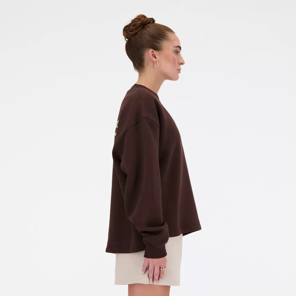 Linear Heritage Brushed Back Fleece Crewneck