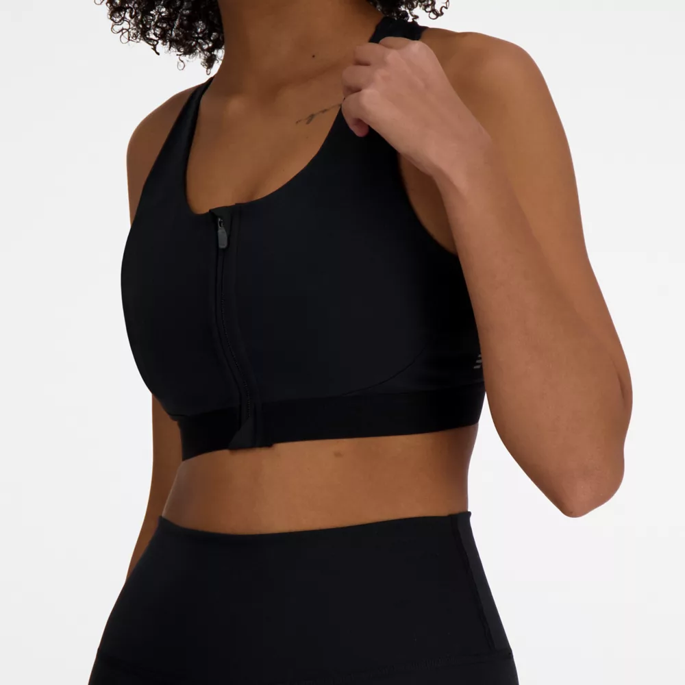 NB Sleek Medium Support Pocket Zip Front Bra