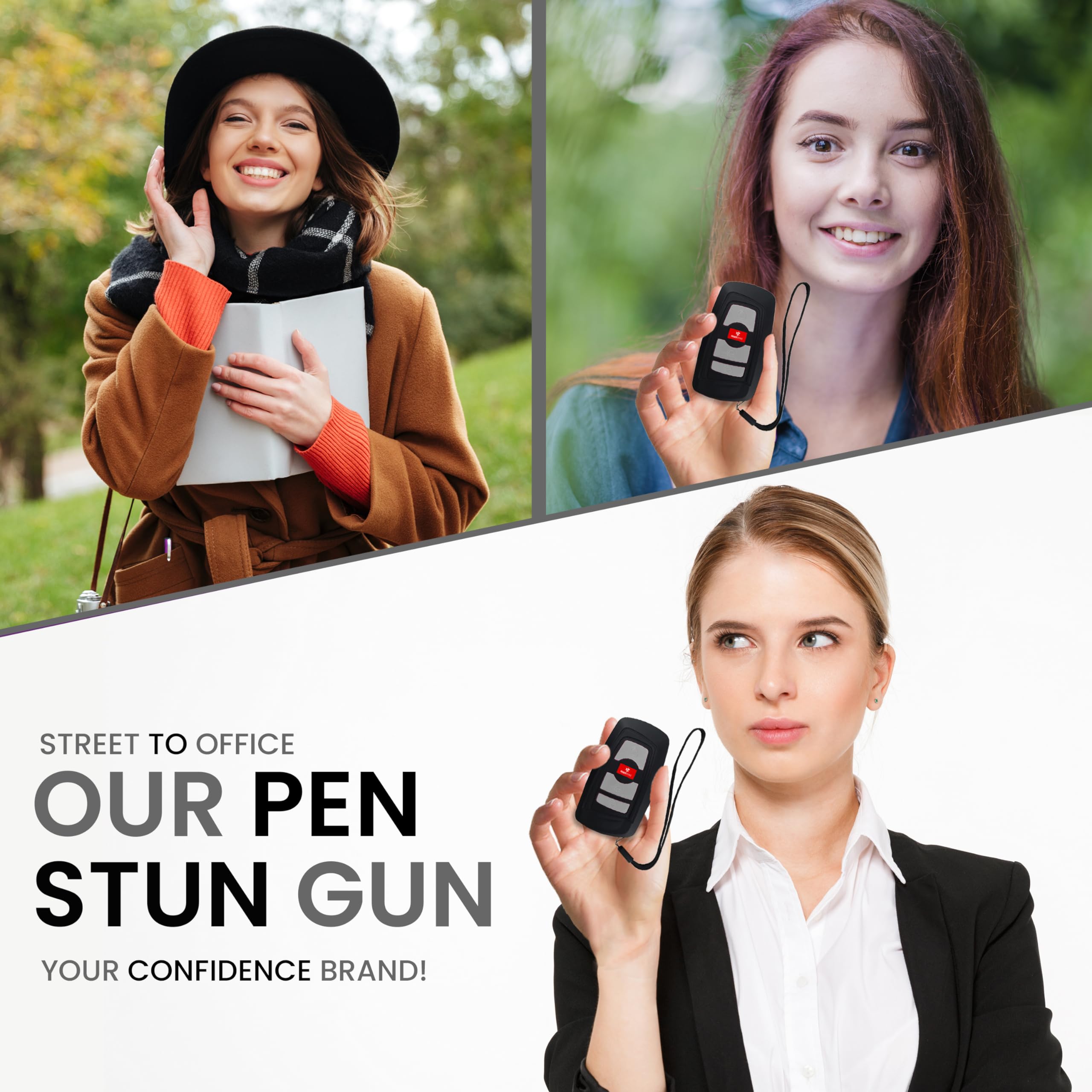 3 in 1 Stun Gun Car Keychain: Multi-Functional Self-Defense Tool Integrated with Flashlight & Siren