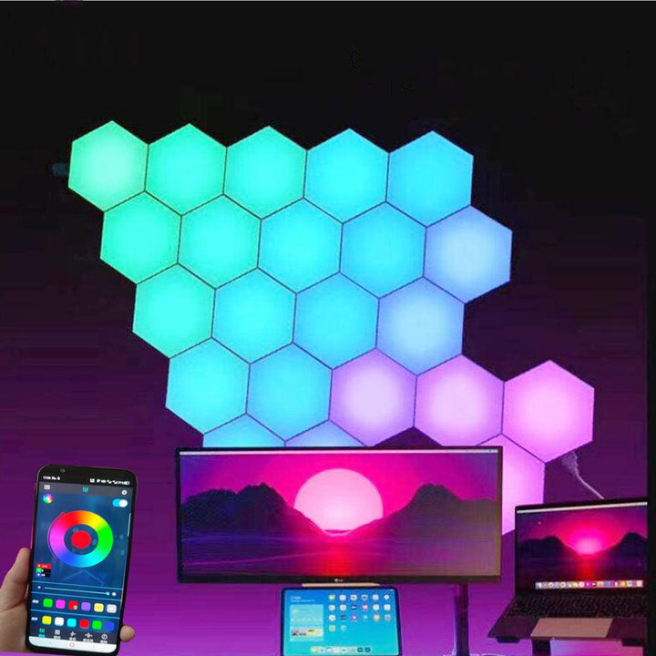 1-24 PCS Touch Sensor LED Hexagon Wall Light
