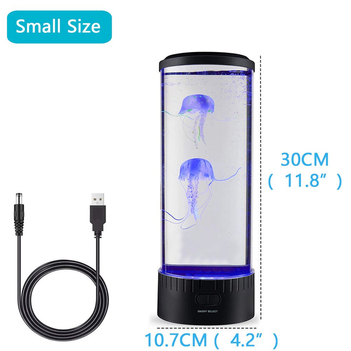 Jellyfish Lamp Color Changing Remote Control Aquarium Tank LED Night Light Birthday Gift USB Charging Relaxing Mood