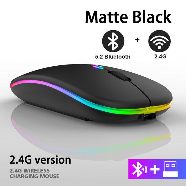 LED Backlit Ergonomic Rechargeable Mouse for Laptop / PC