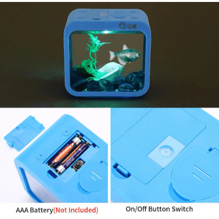 New 2022 Fish Tank Pro Blue Light Up Betta Fish Tank 1.5L