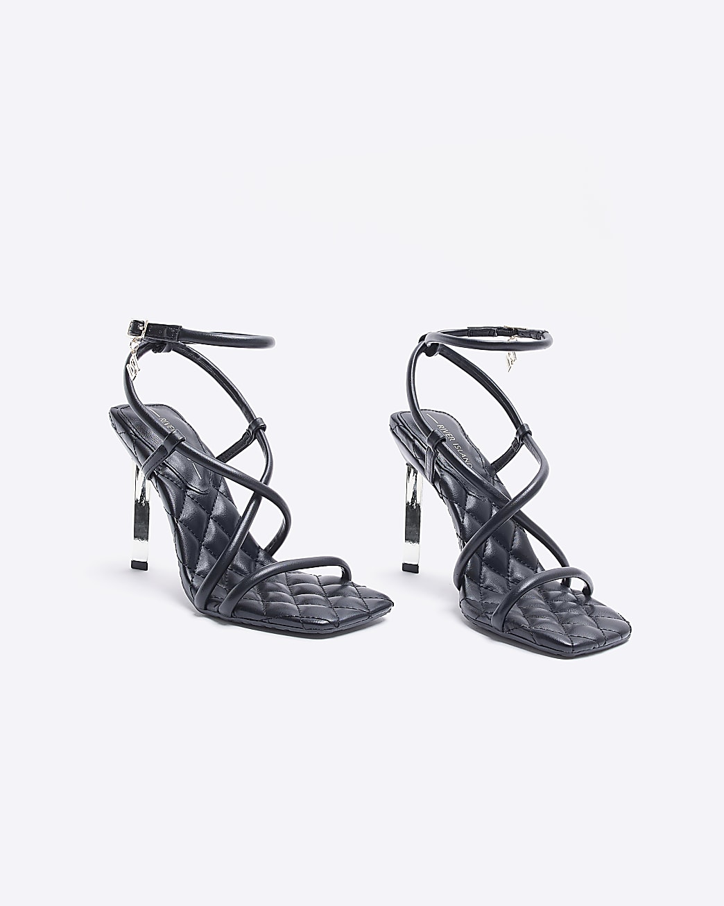 Black heeled sandals
