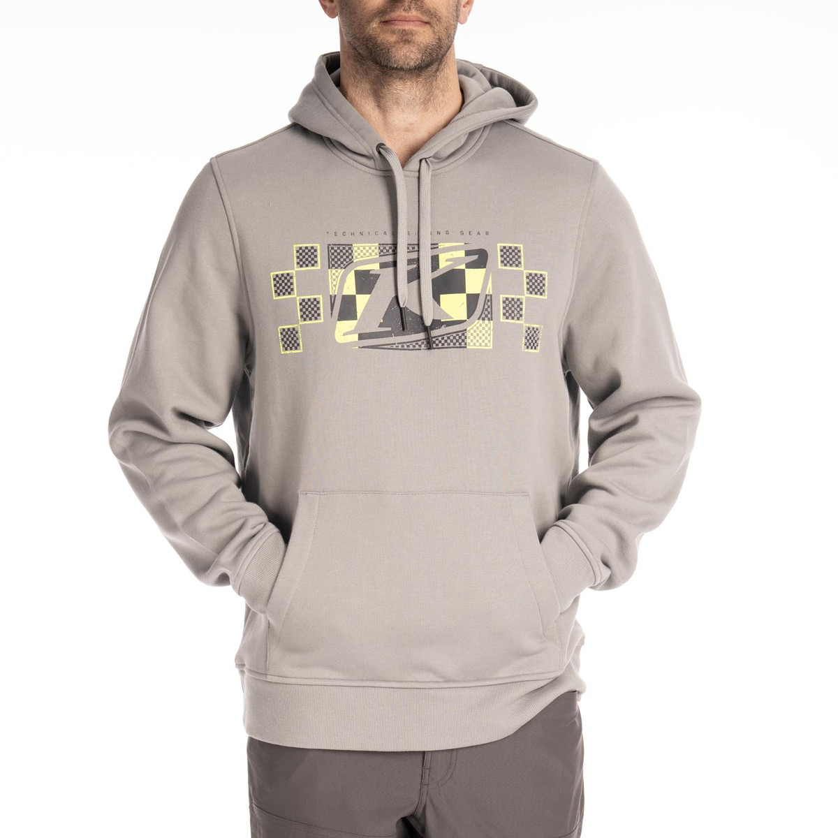 Checkered Banner Pullover Hoodie