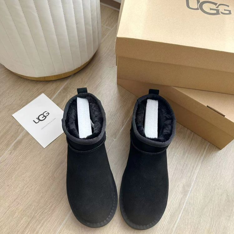 ugg classic ultra mini clear boot black