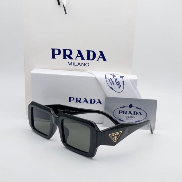 Prada Sunglasses Black Rectangle 