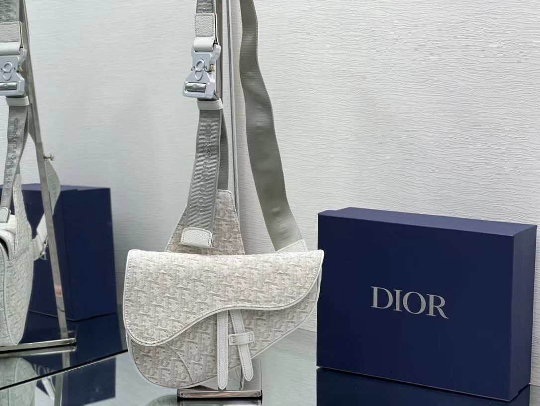 Dior Shoulder Bags SADDLE BAG Beige Dior Oblique Jacquard 1ADPO093YZY