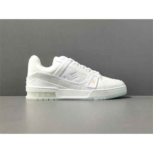 lv trainer sneaker white
