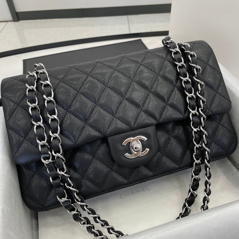 Chanel Classic Flag Bag Medium Classic Double Flap Bag SO Black ...