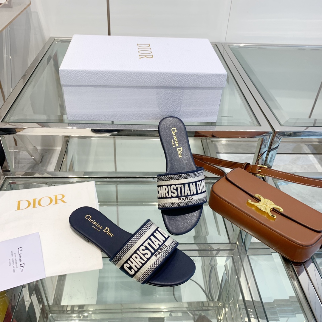 Dior Dway Slide Sandals Slippers - Shoes - Gorchic