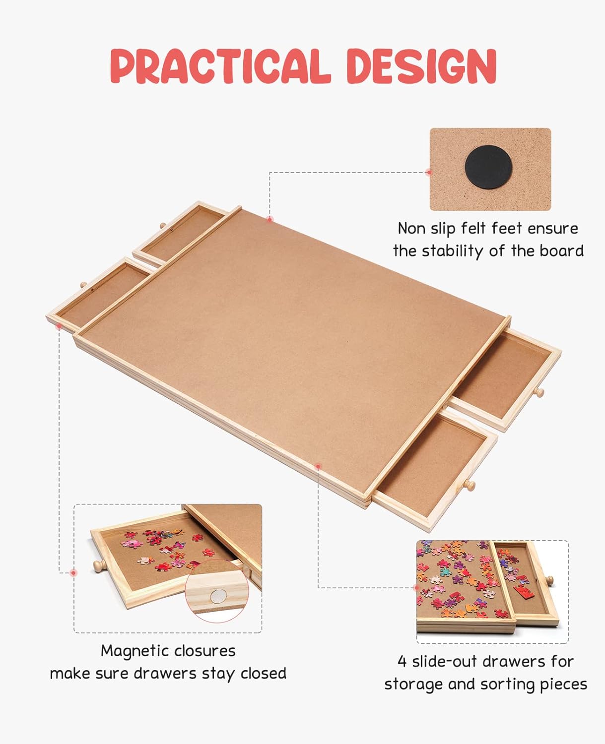 Gamenote Jigsaw Puzzle Board with Cover Mat Portable Large Puzzle