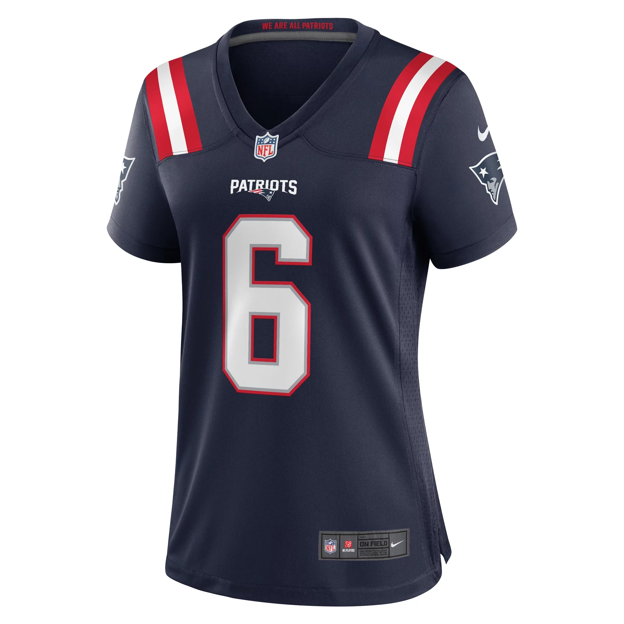 Women's Nike Christian Gonzalez Navy New England Patriots Team Game Jersey