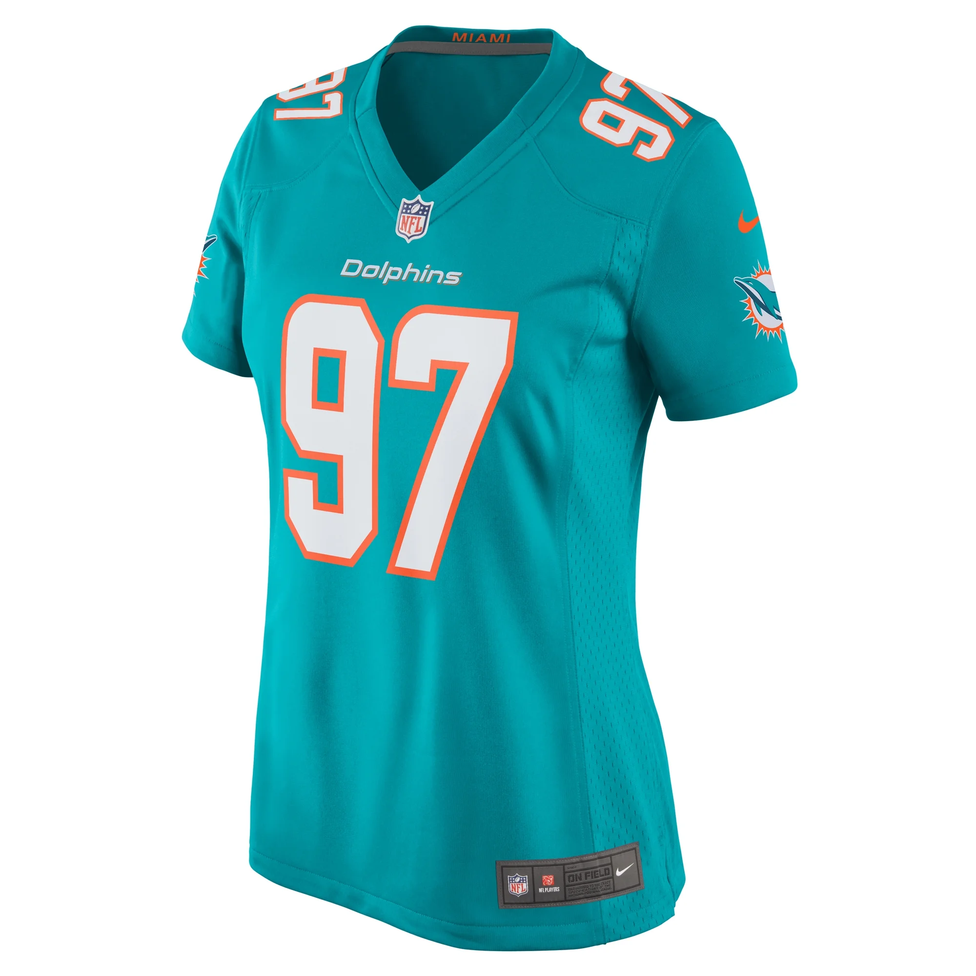Women's Nike Rashard Lawrence Aqua Miami Dolphins Team Game Jersey