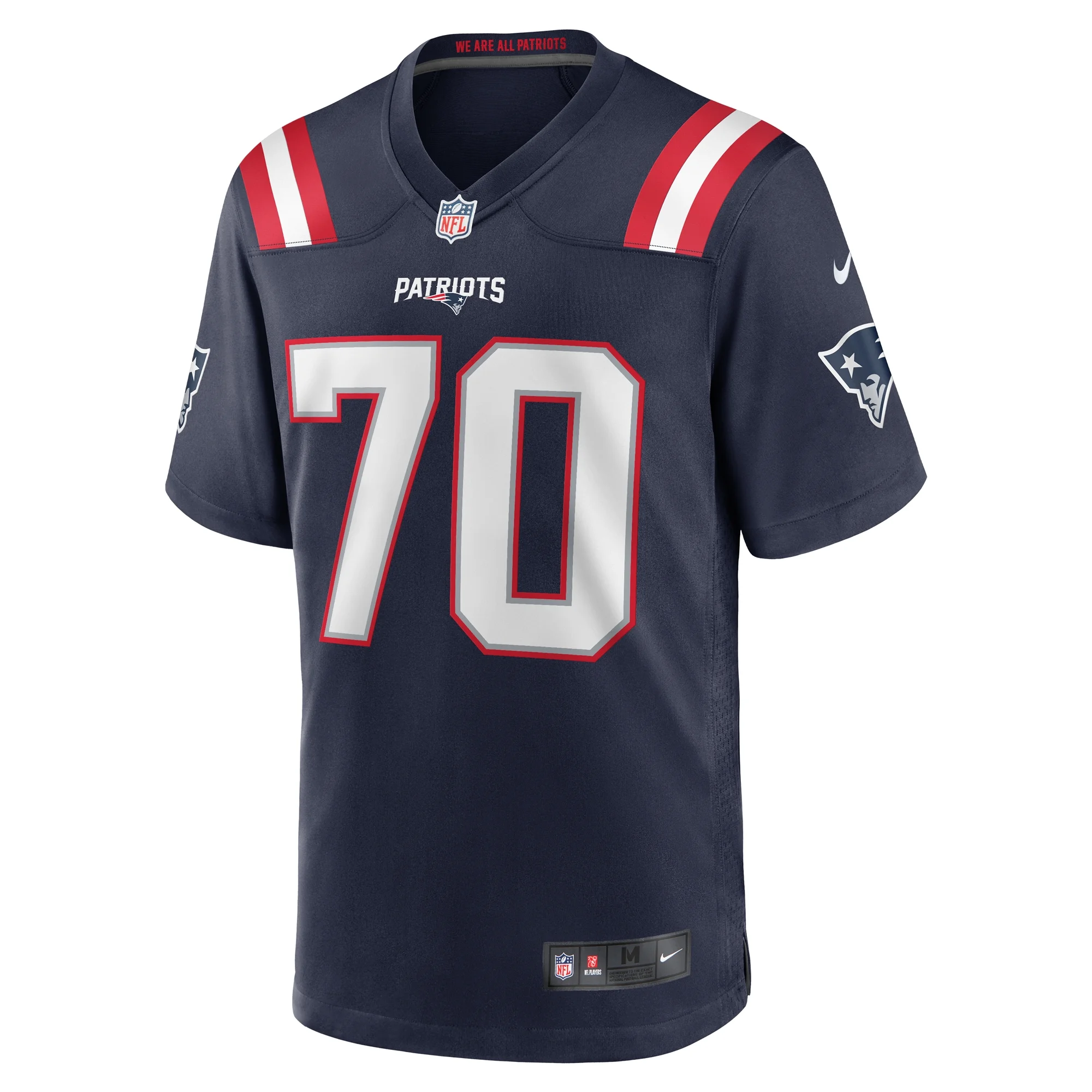 Men's Nike Jeremiah Pharms Jr. Navy New England Patriots Team Game Jersey