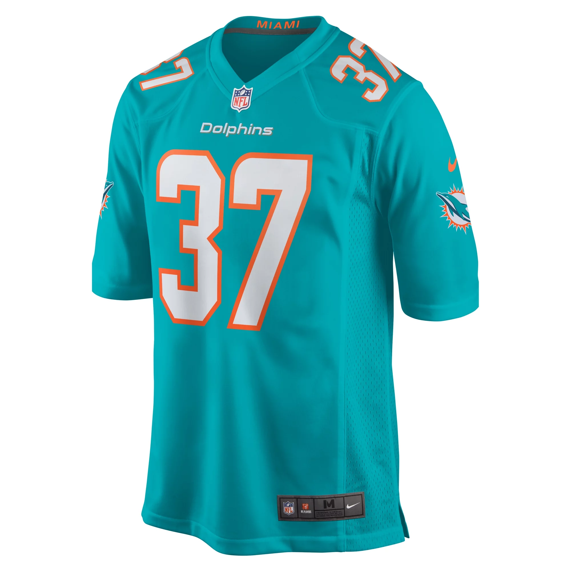 Men's Nike Darrynton Evans Aqua Miami Dolphins Team Game Jersey