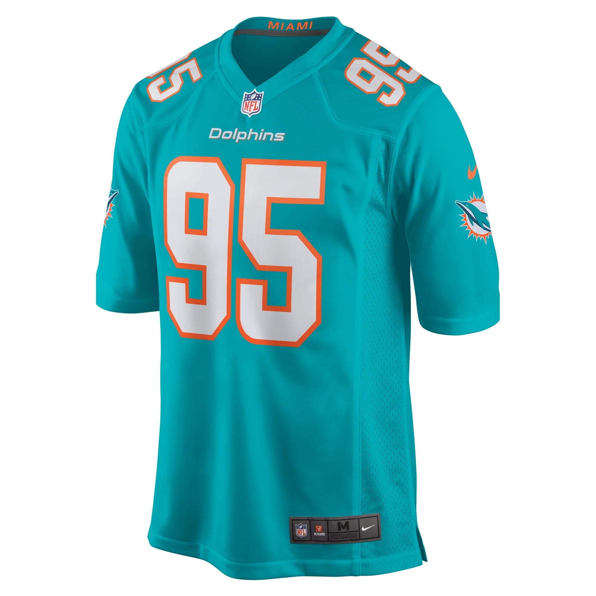 Men's Nike Byron Cowart Aqua Miami Dolphins Game Jersey
