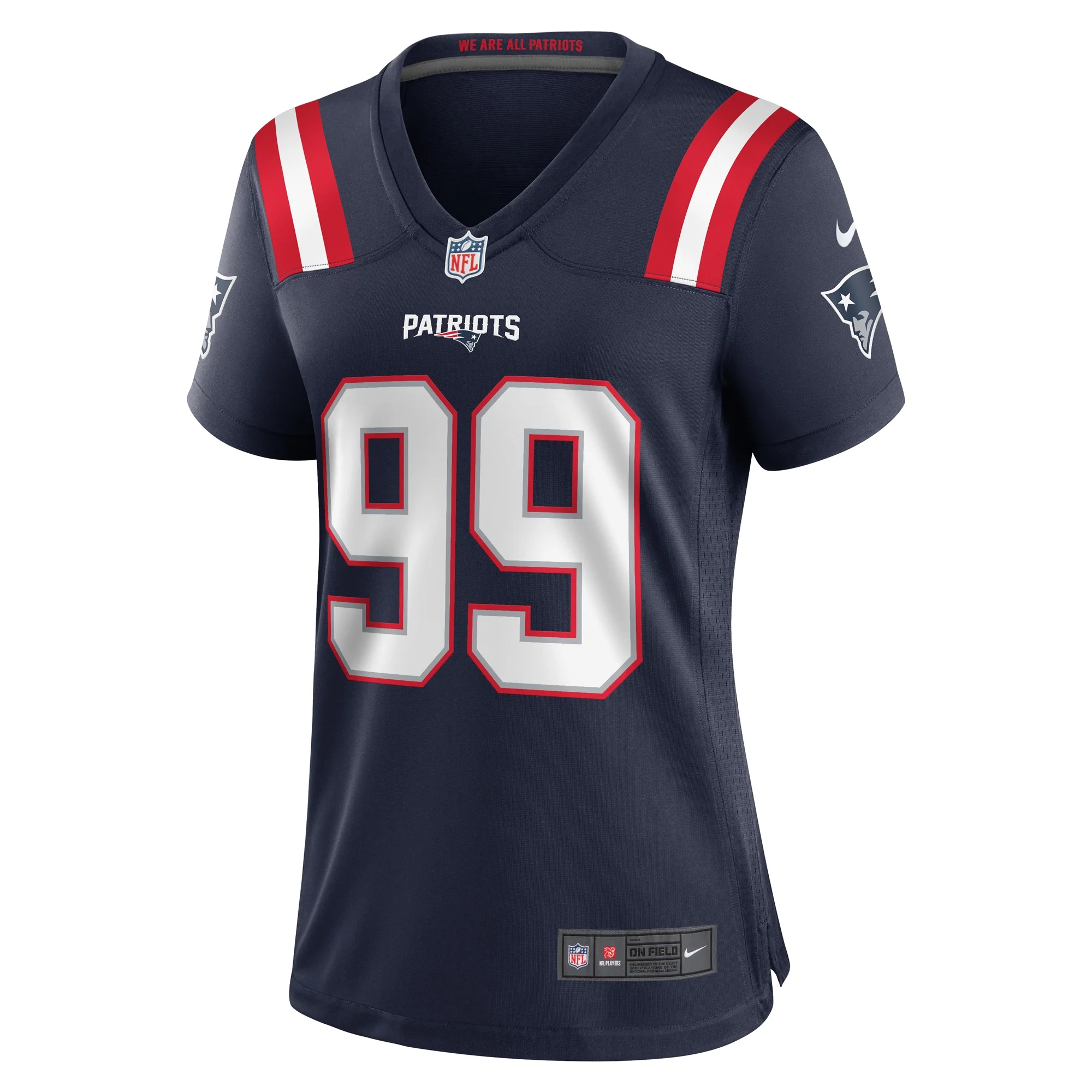 Women's Nike Keion White Navy New England Patriots Team Game Jersey