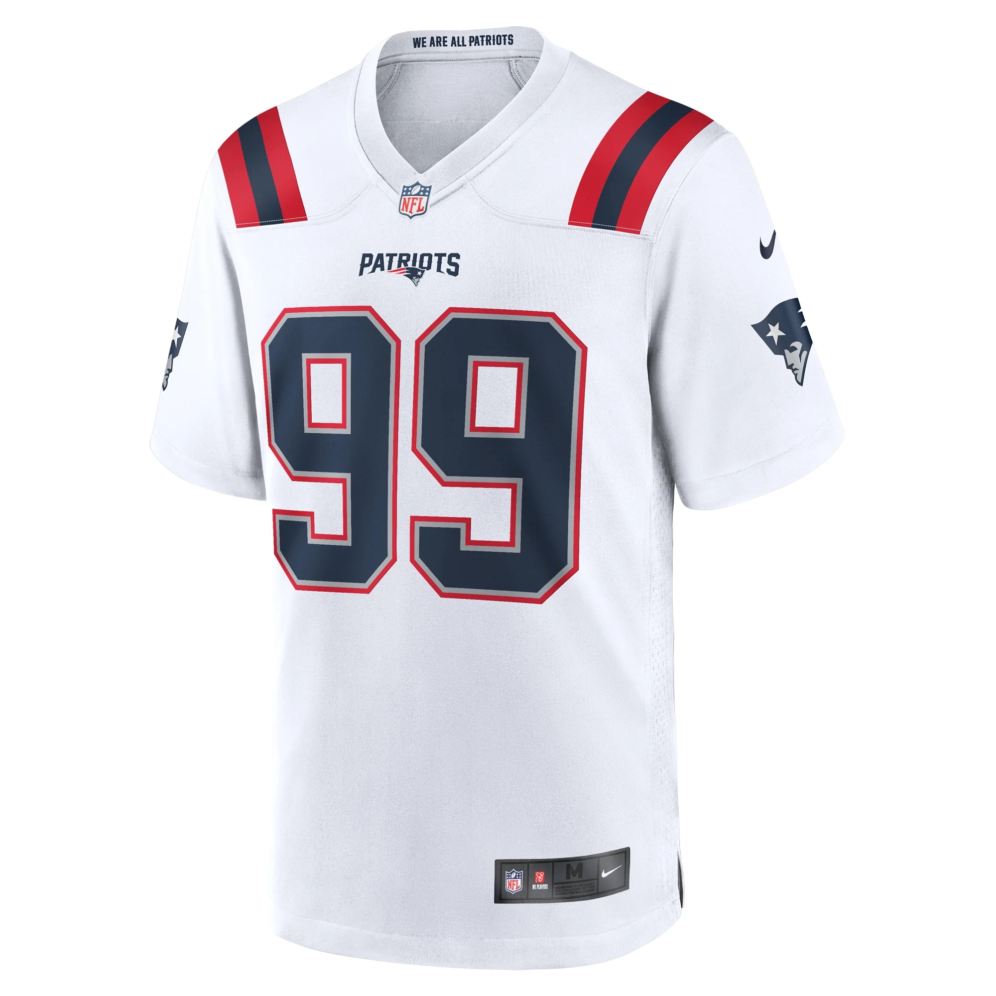 Men's Nike Keion White White New England Patriots Game Jersey