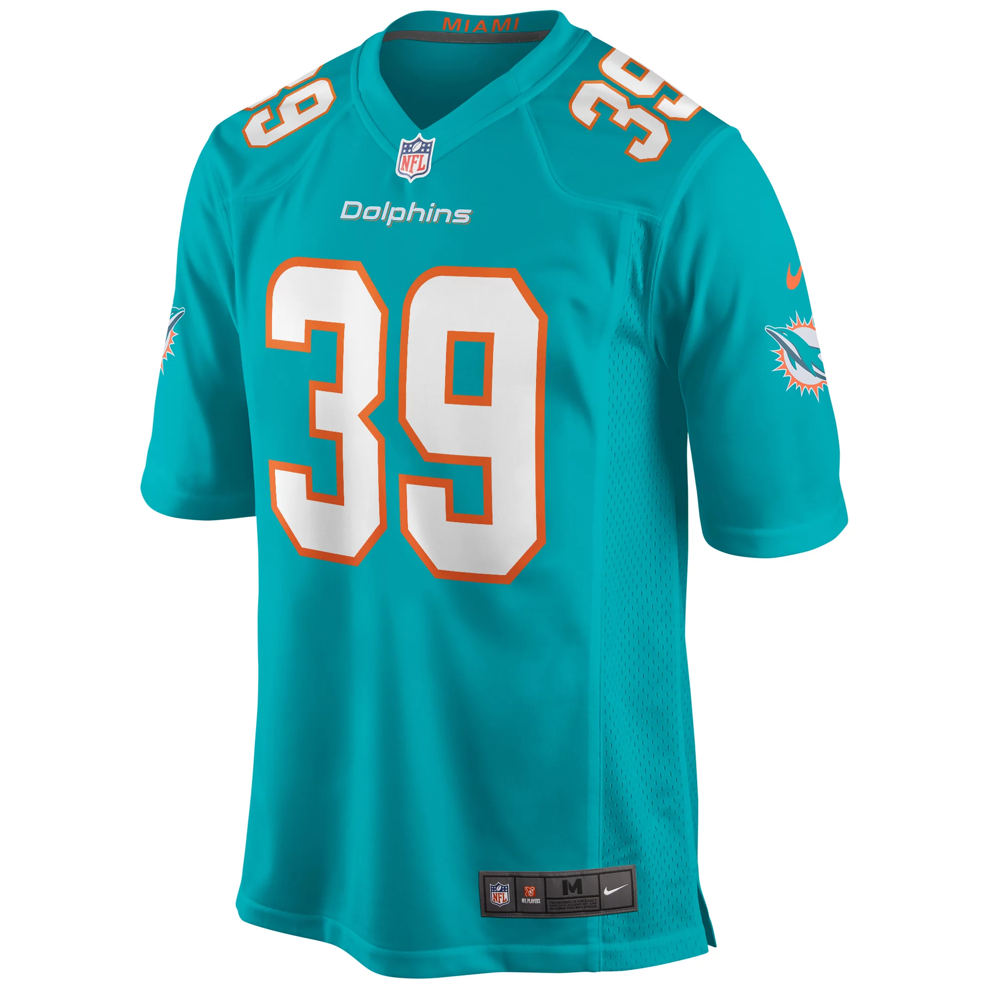 Men's Nike Larry Csonka Aqua Miami Dolphins Game Retired Player Jersey