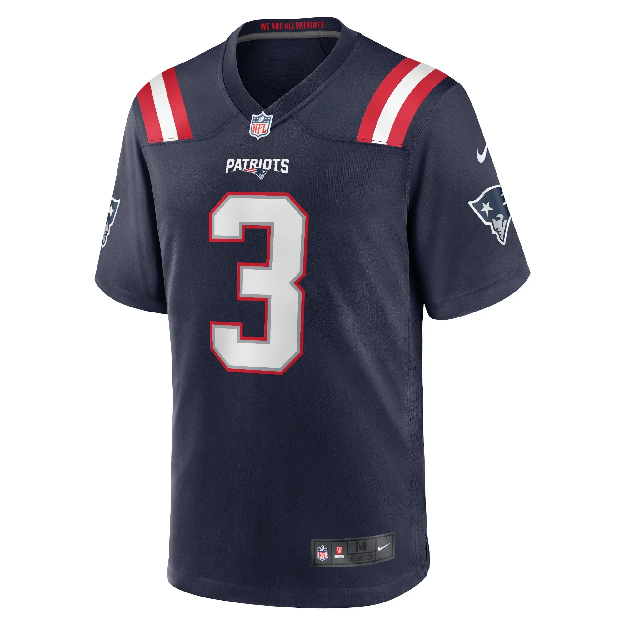Men's Nike Jabrill Peppers Navy New England Patriots Game Jersey
