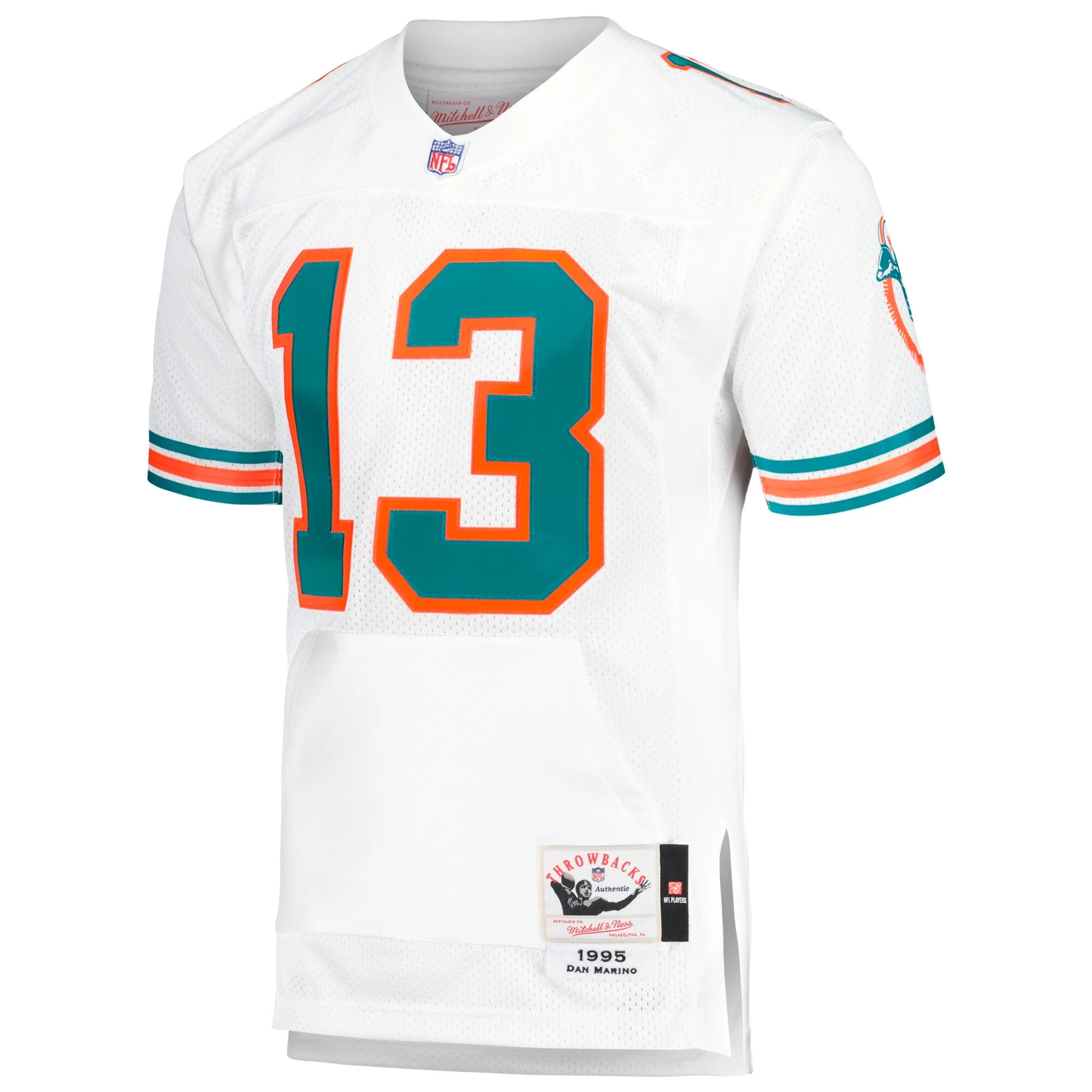 Men's Mitchell & Ness Dan Marino White Miami Dolphins 1995 Authentic Throwback Retired Player Jersey