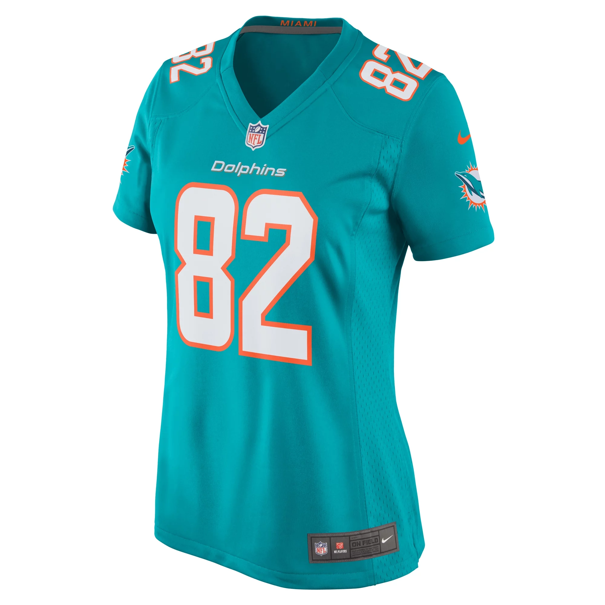 Women's Nike Tyler Kroft Aqua Miami Dolphins Team Game Jersey