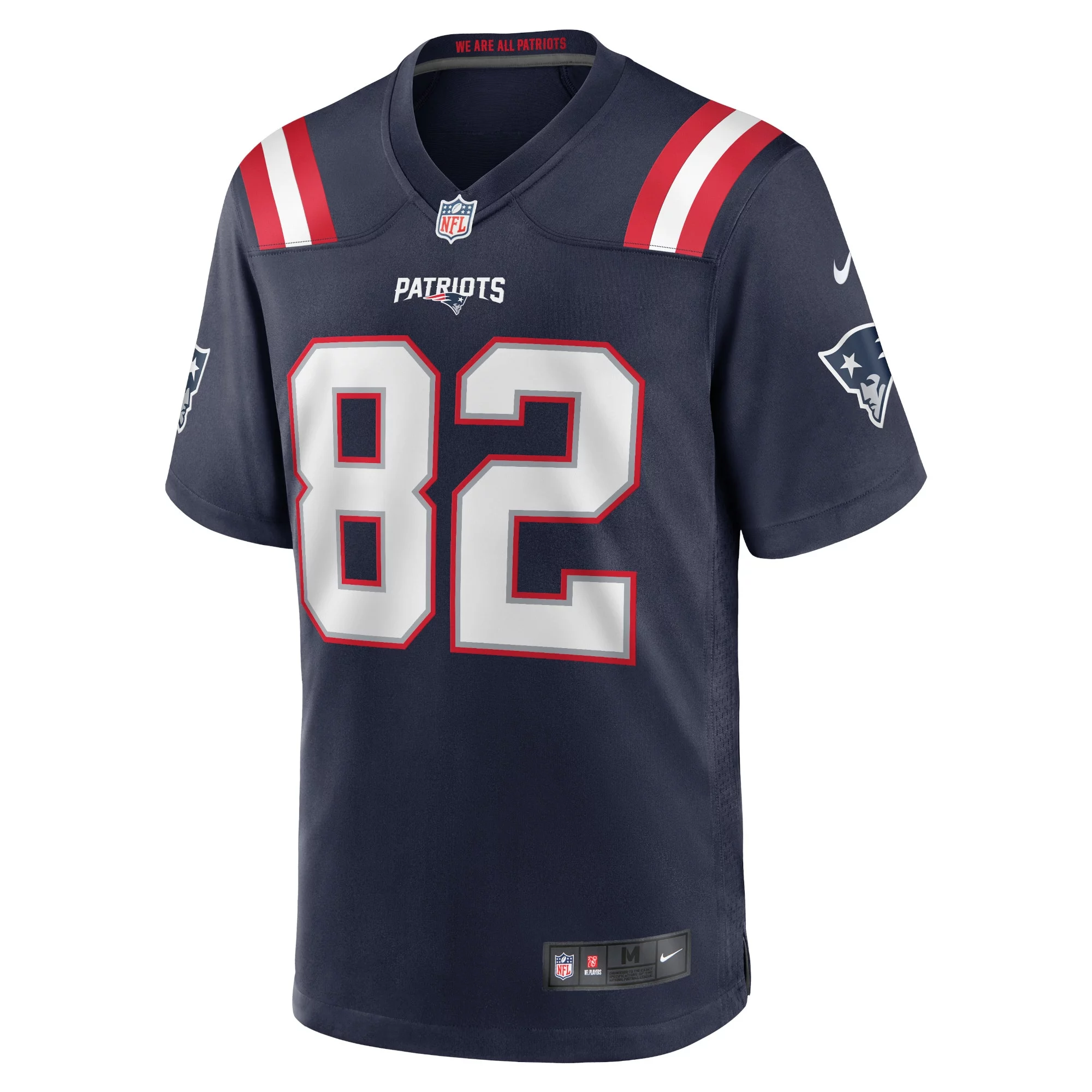 Men's Nike Tre Nixon Navy New England Patriots Player Game Jersey
