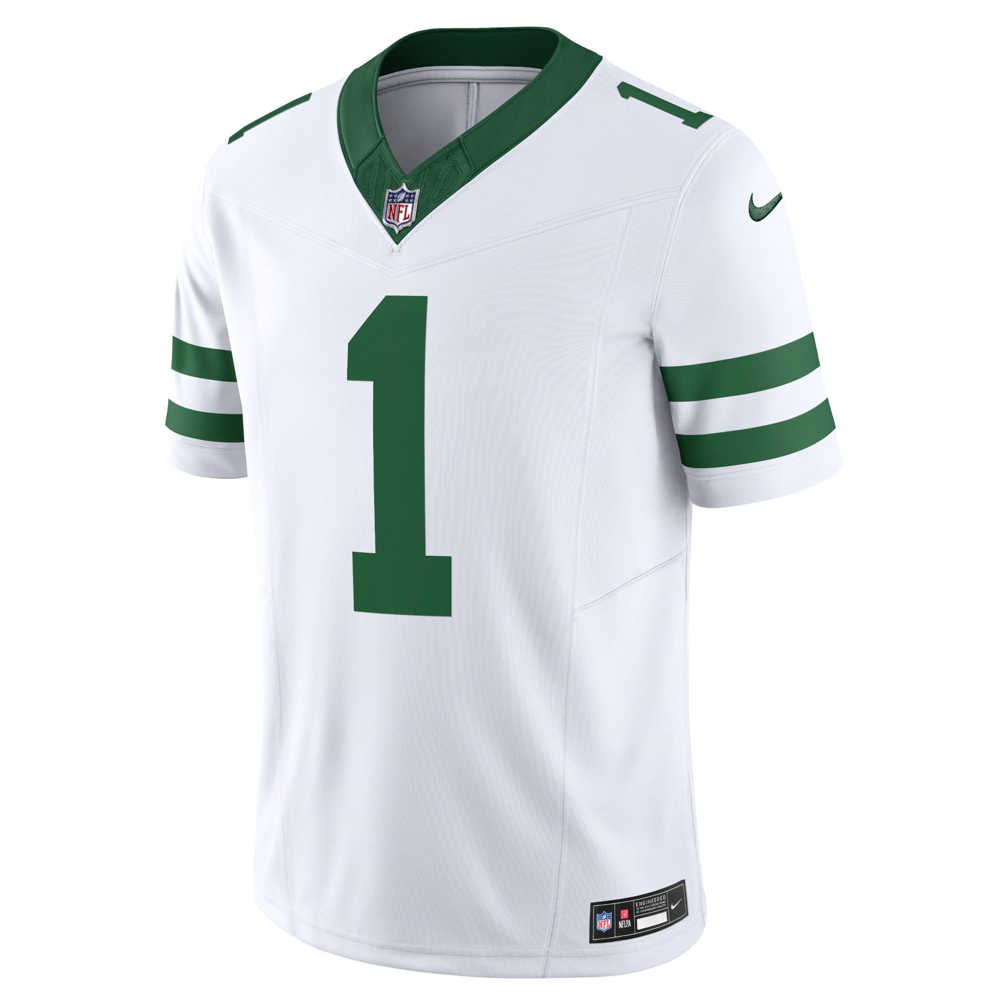 Men's Nike Ahmad Sauce Gardner Legacy White New York Jets Vapor F.U.S.E. Limited Jersey