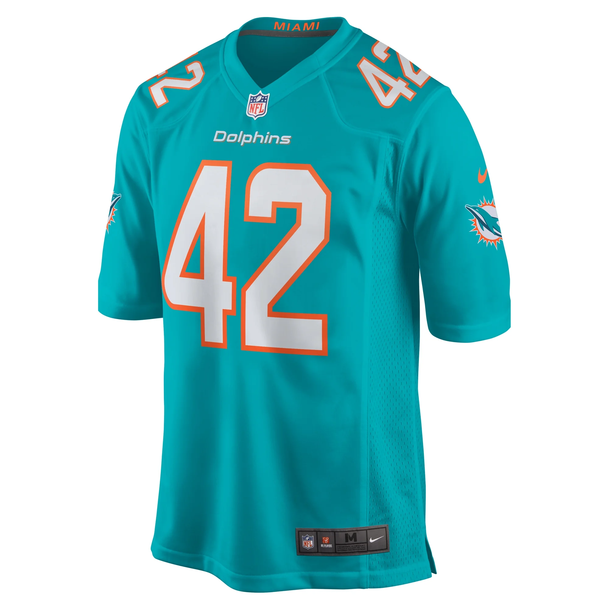 Men's Nike Alexander Johnson Aqua Miami Dolphins Game Jersey