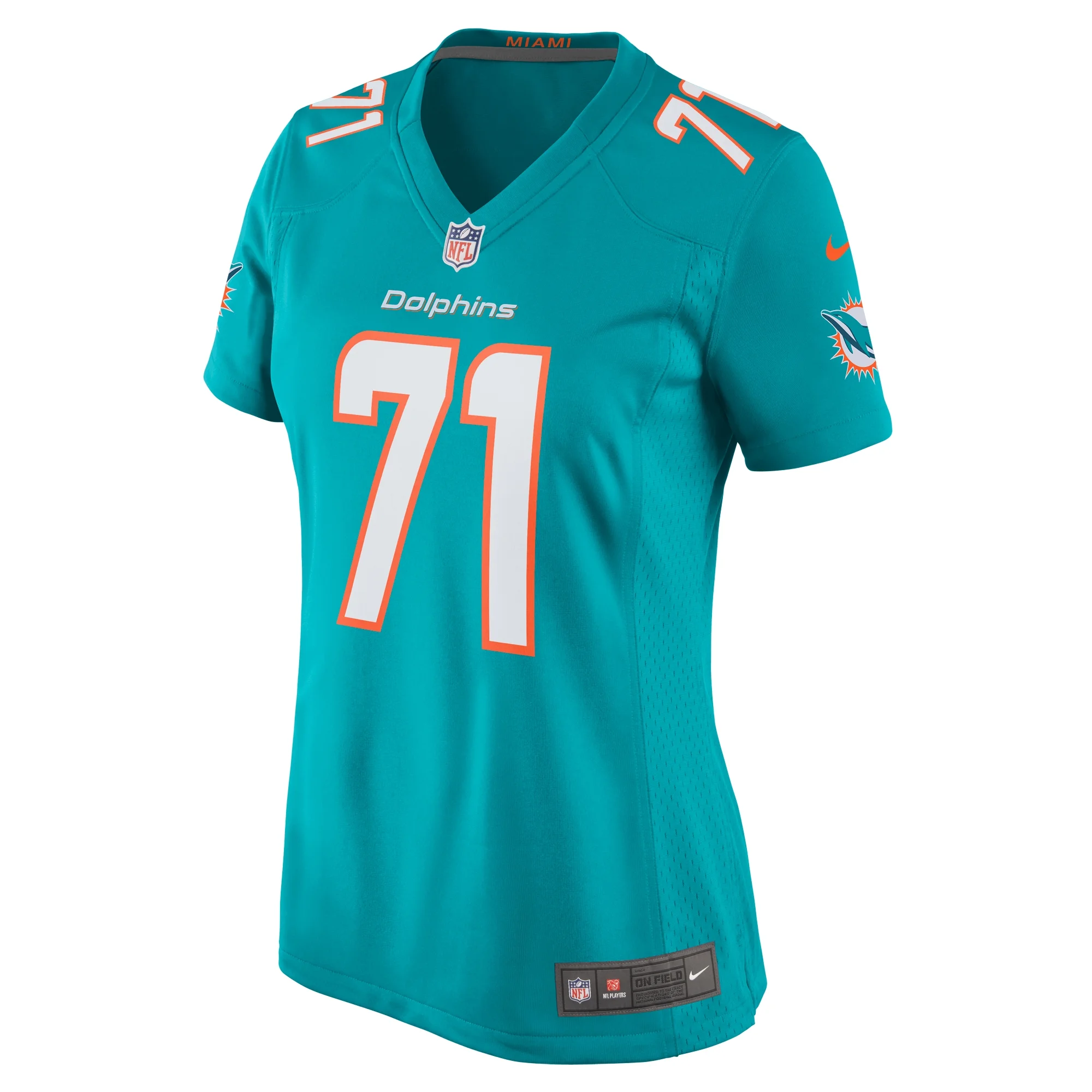 Women's Nike Brandon Shell Aqua Miami Dolphins Home Game Player Jersey