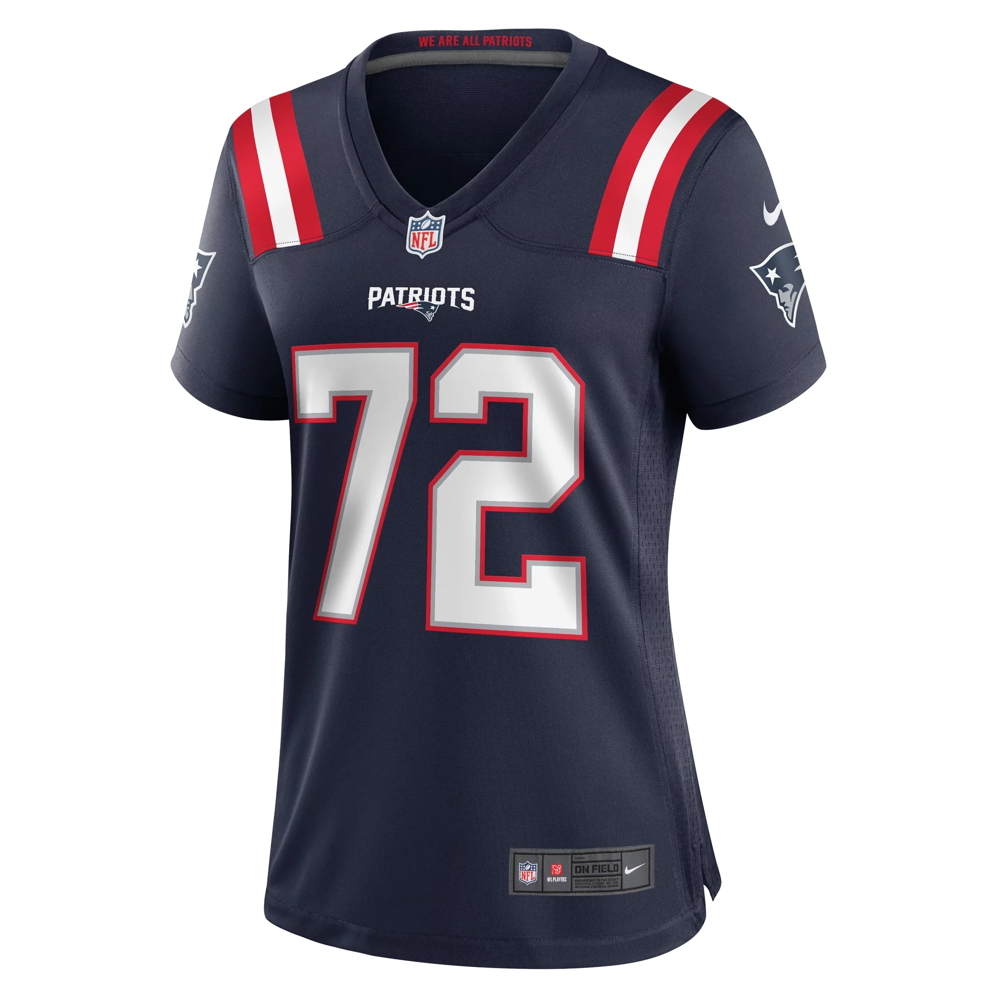 Women's Nike Tyrone Wheatley Navy New England Patriots Team Game Jersey