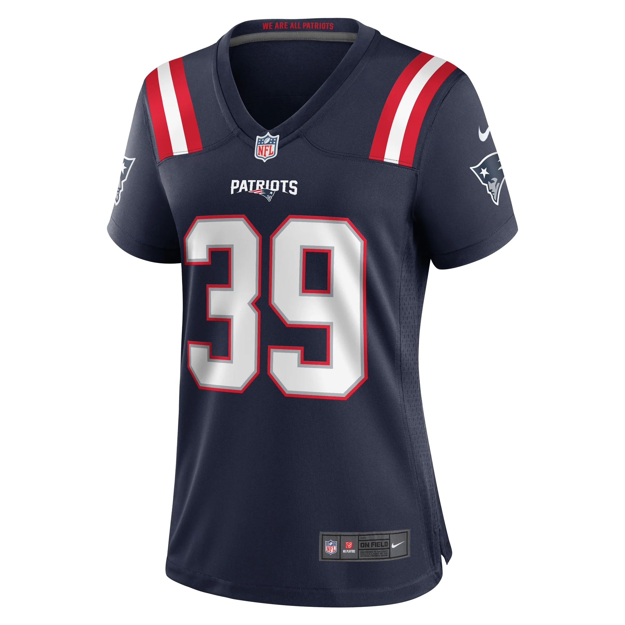 Women's Nike Corliss Waitman Navy New England Patriots Team Game Jersey