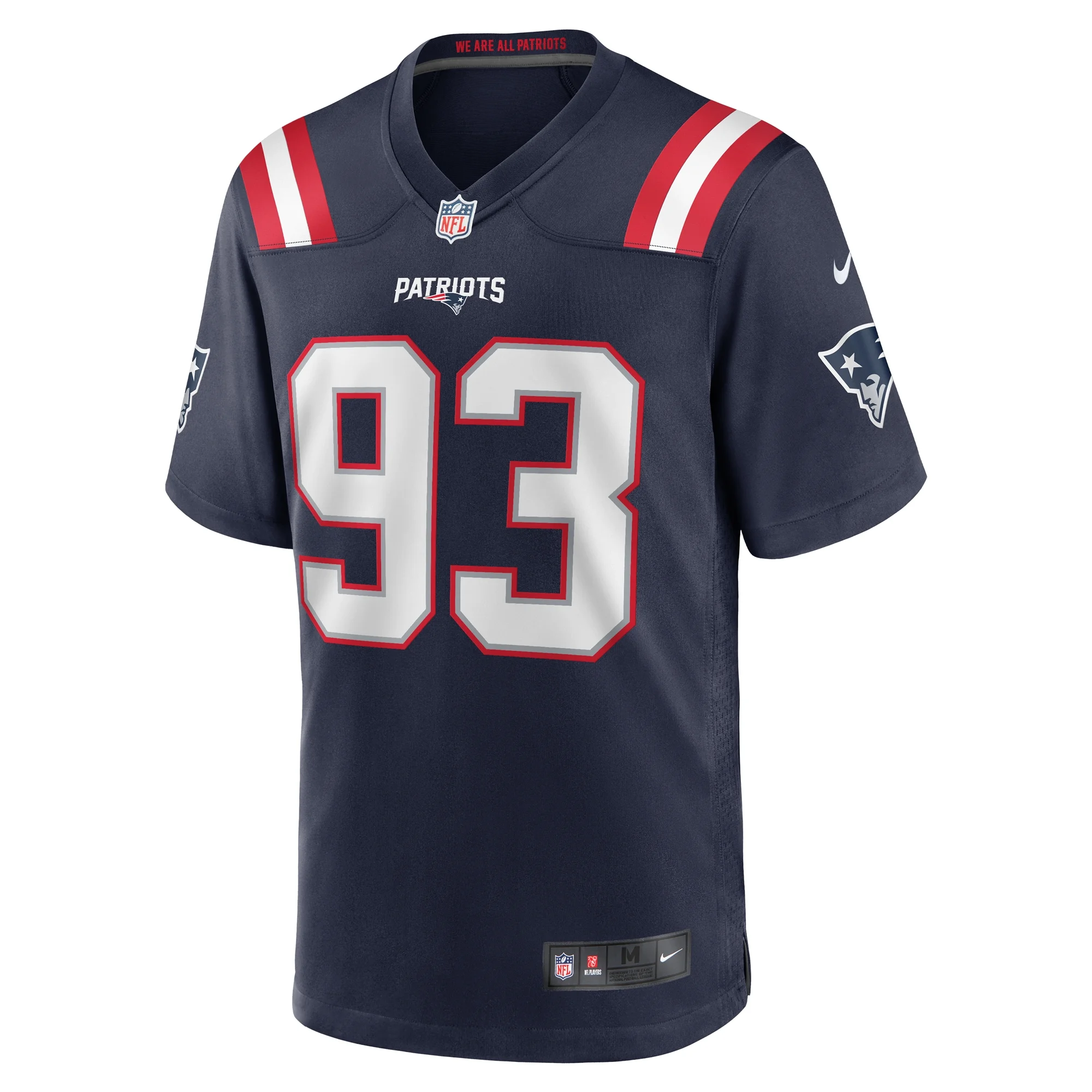 Men's Nike Lawrence Guy Navy New England Patriots Team Game Jersey