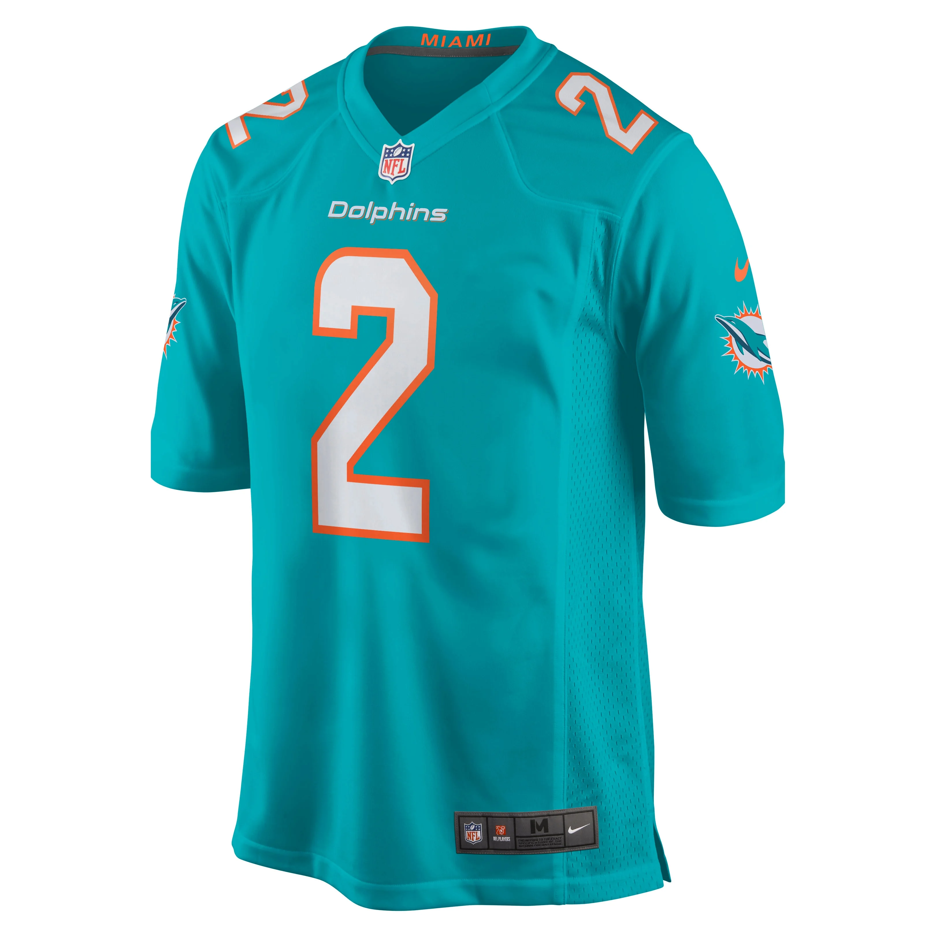 Men's Nike Matt Haack Aqua Miami Dolphins Game Jersey