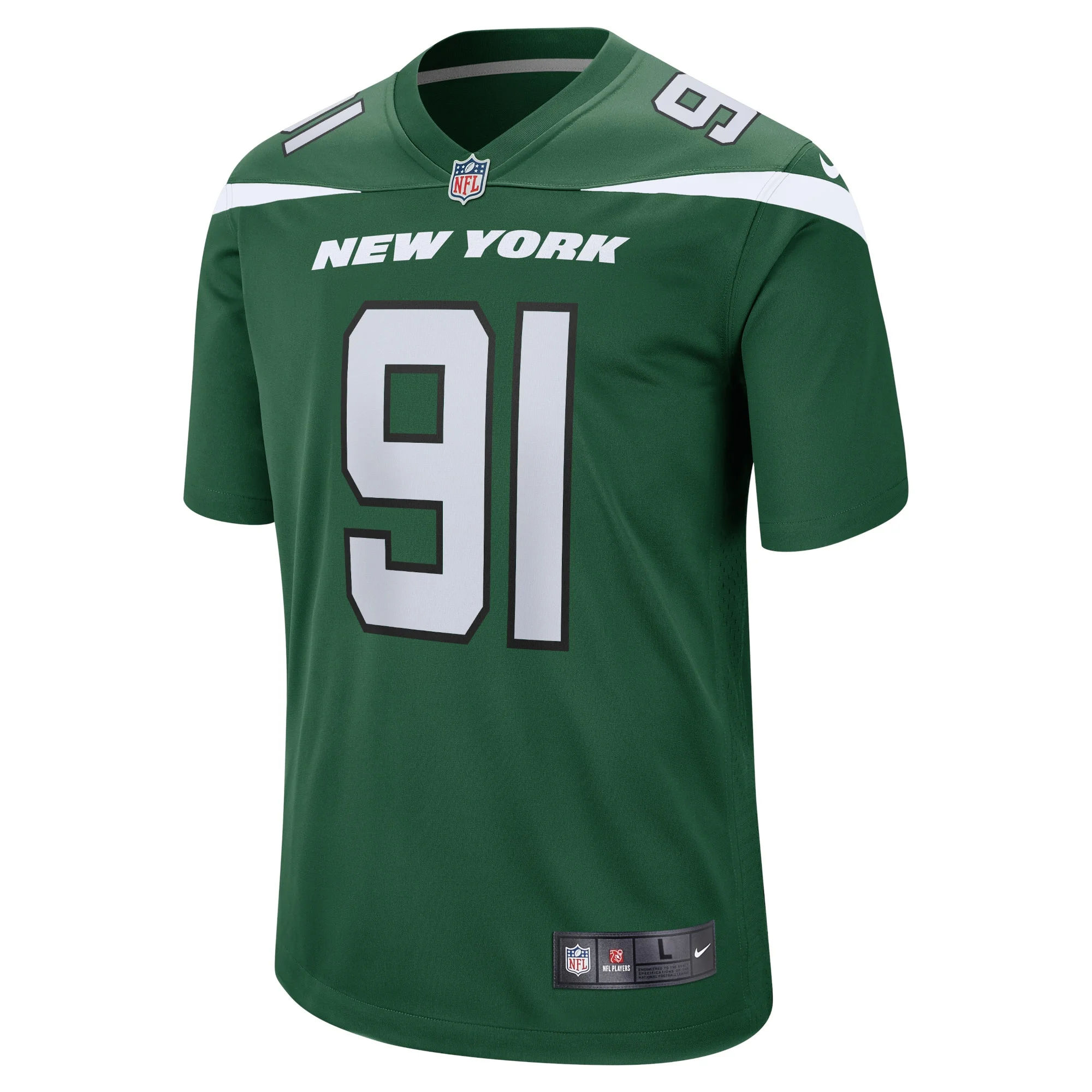 Men's Nike John Franklin-Myers Gotham Green New York Jets Game Jersey