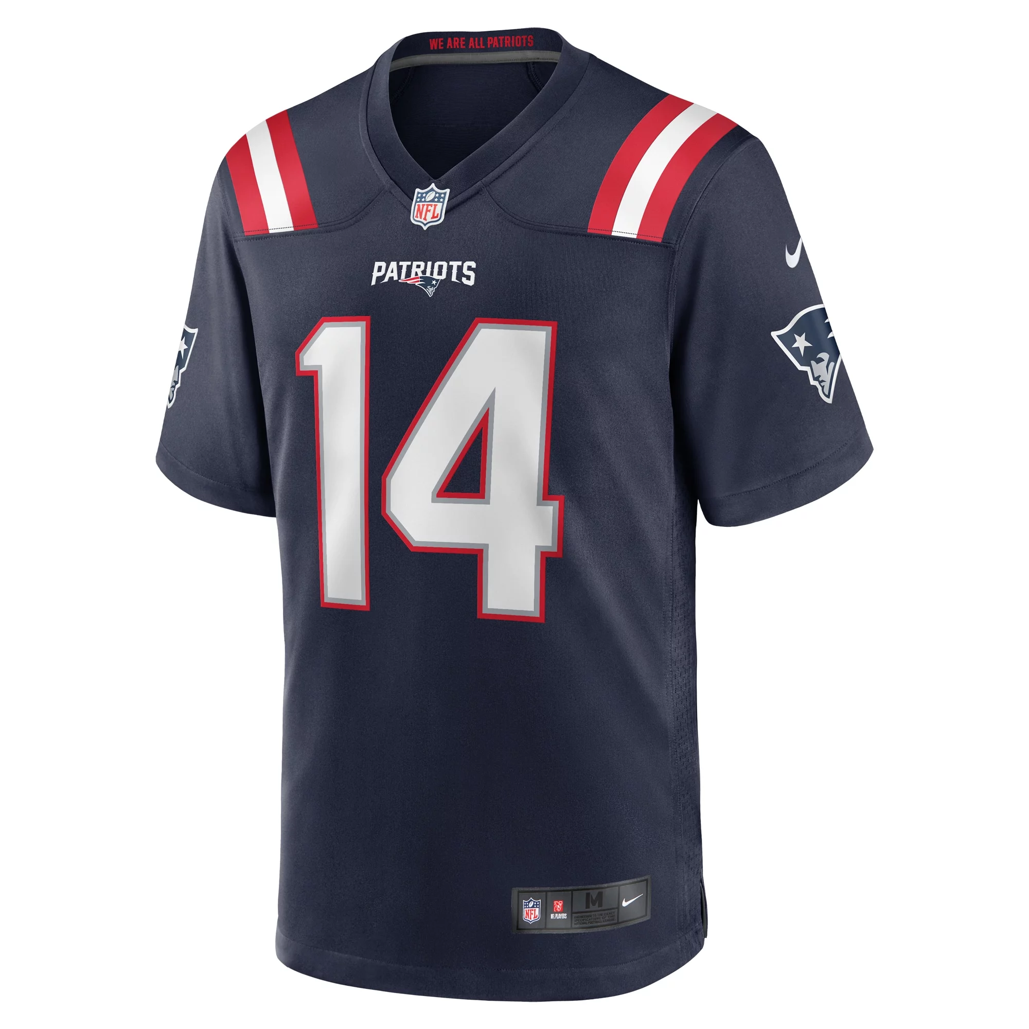 Men's Nike Tristan Vizcaino Navy New England Patriots Home Game Player Jersey