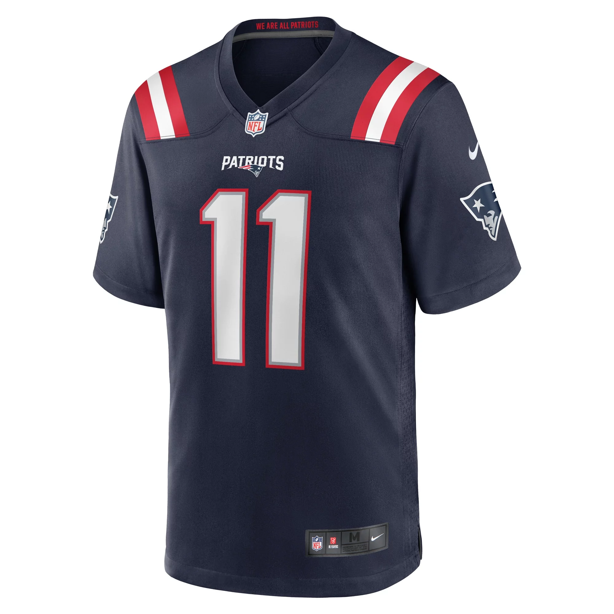 Men's Nike Tyquan Thornton Navy New England Patriots Game Player Jersey