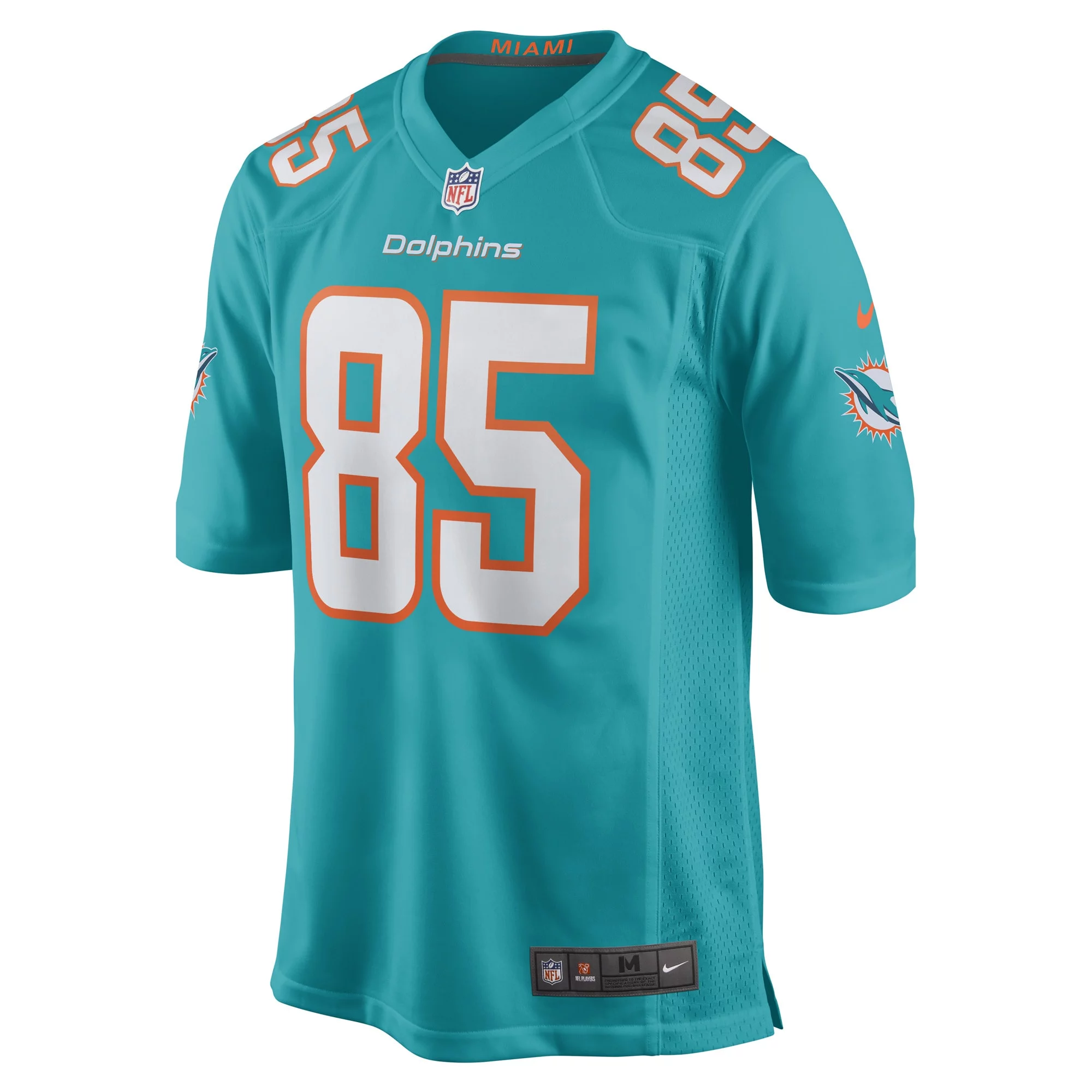 Men's Nike River Cracraft Aqua Miami Dolphins Game Player Jersey