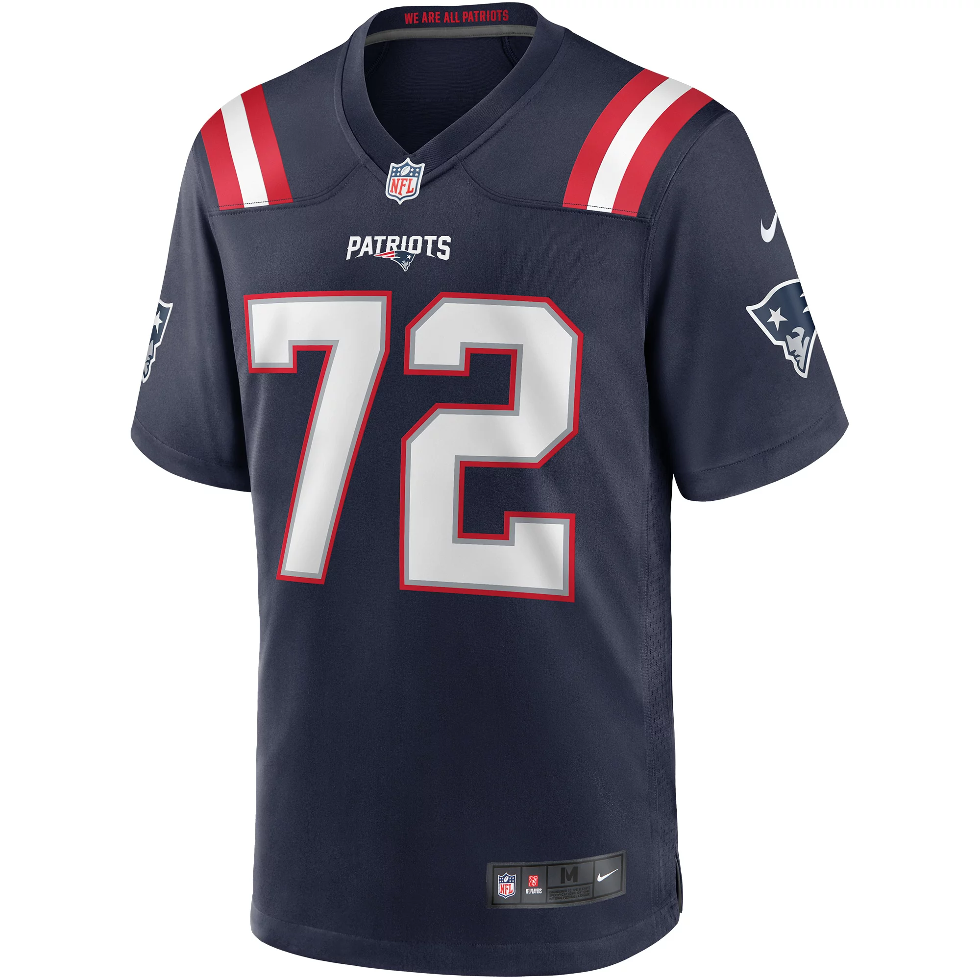 Men's Nike Matt Light Navy New England Patriots Game Retired Player Jersey