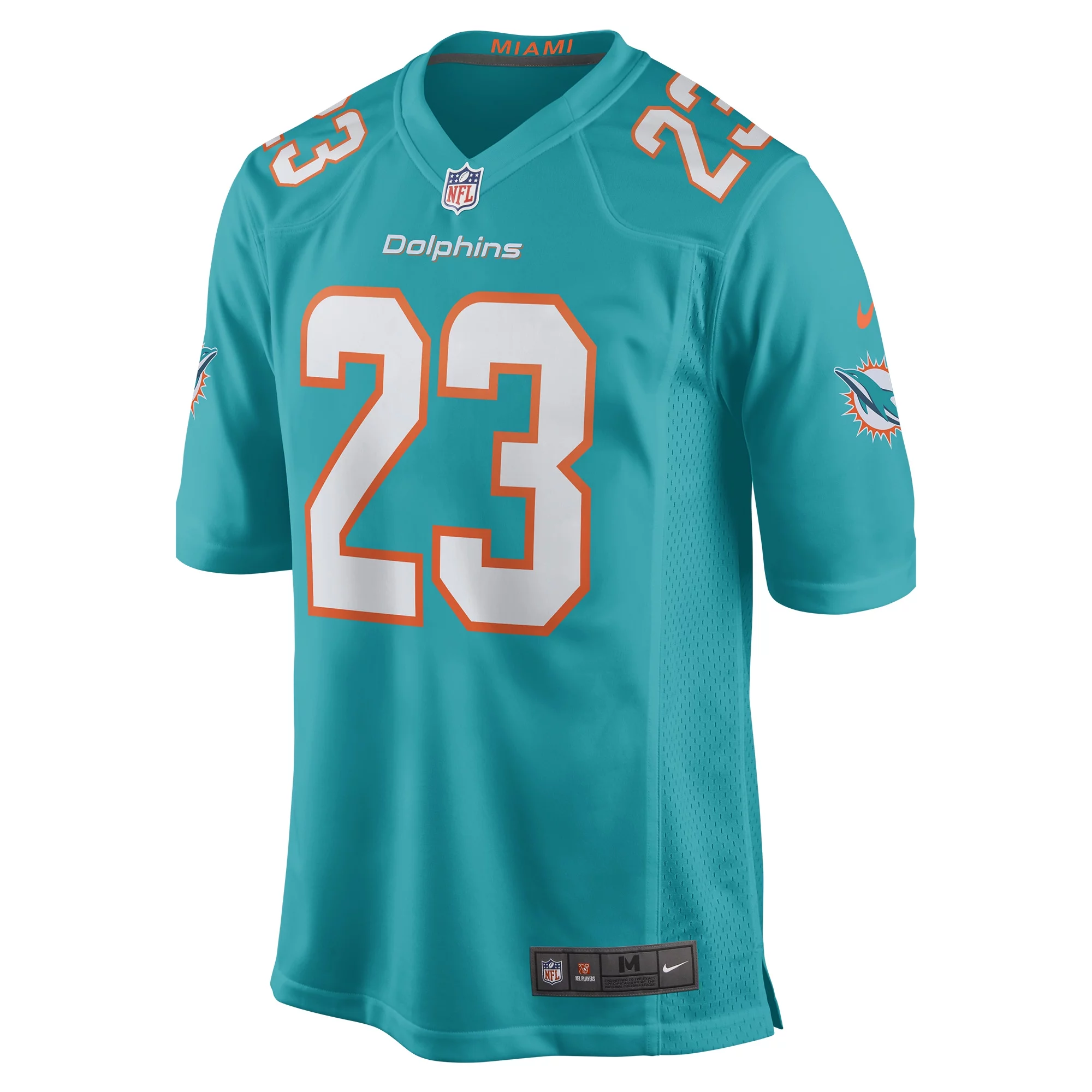 Men's Nike Jeff Wilson Jr. Aqua Miami Dolphins Game Player Jersey