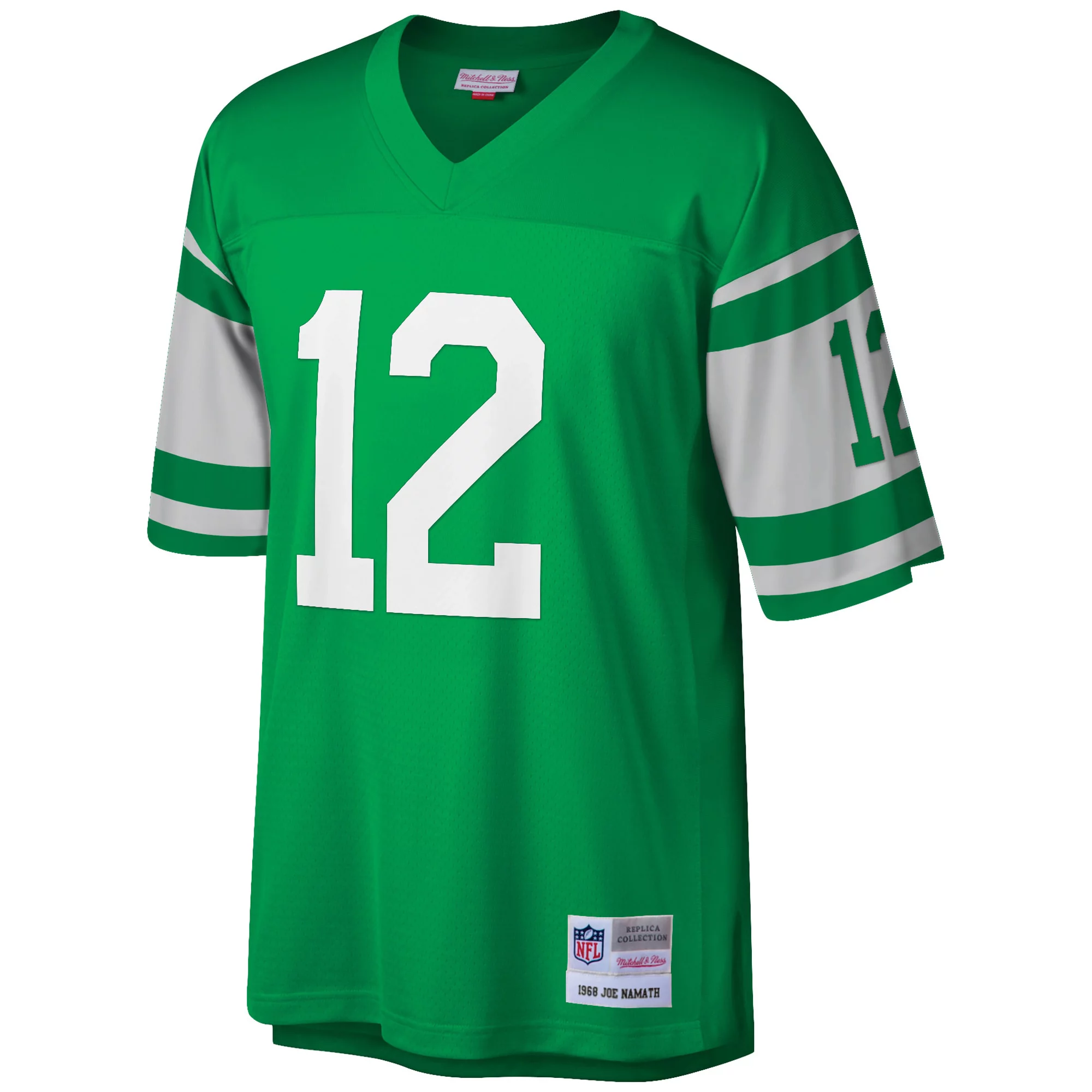 Men's Mitchell & Ness Joe Namath Green New York Jets Big & Tall 1968 Retired Player Replica Jersey