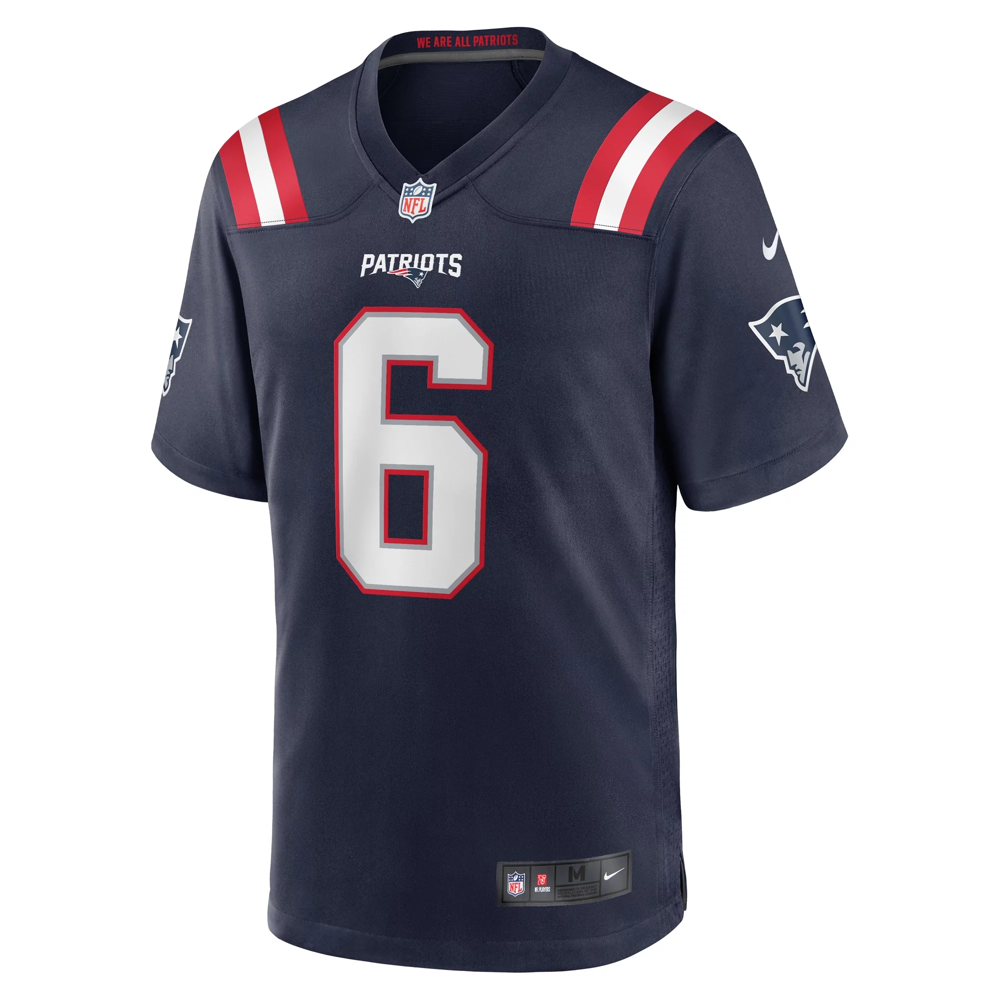 Men's Nike Christian Gonzalez Navy New England Patriots Team Game Jersey