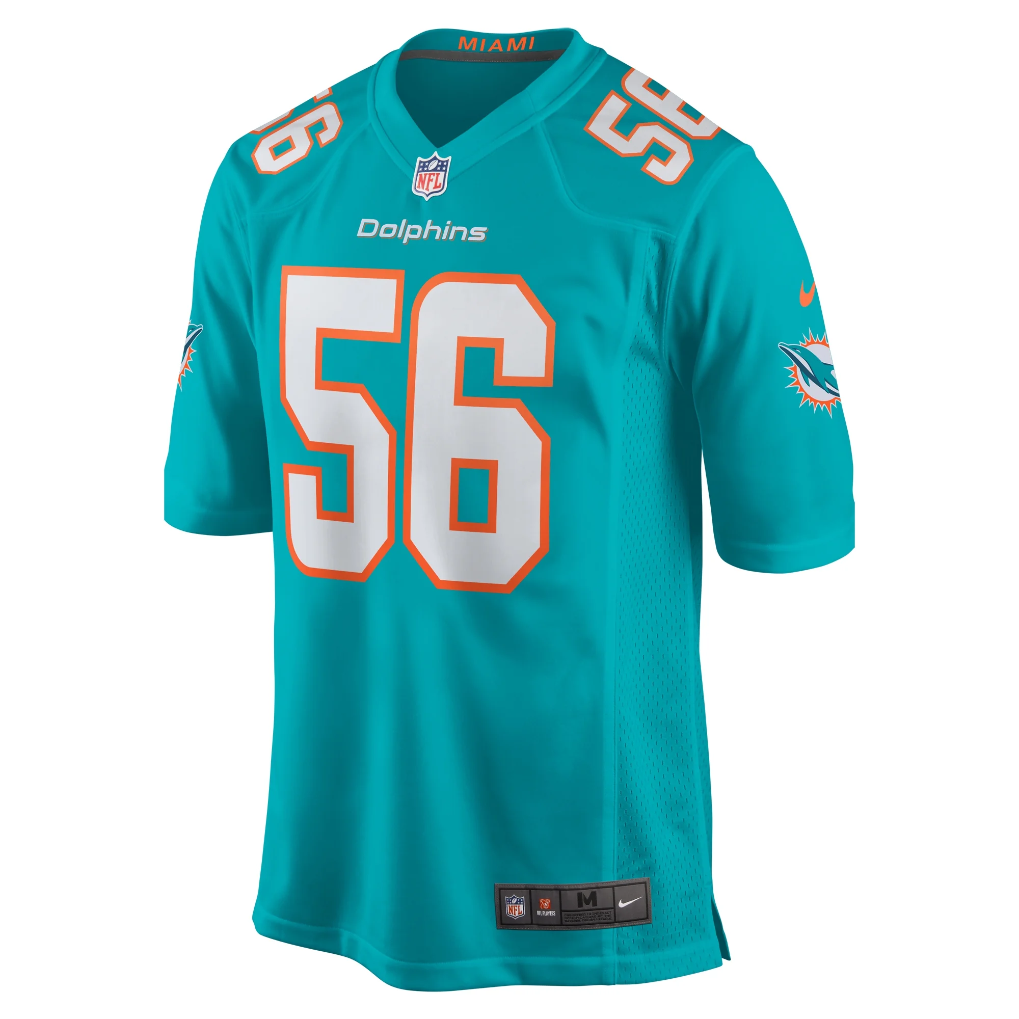 Men's Nike Quinton Bell Aqua Miami Dolphins Game Jersey