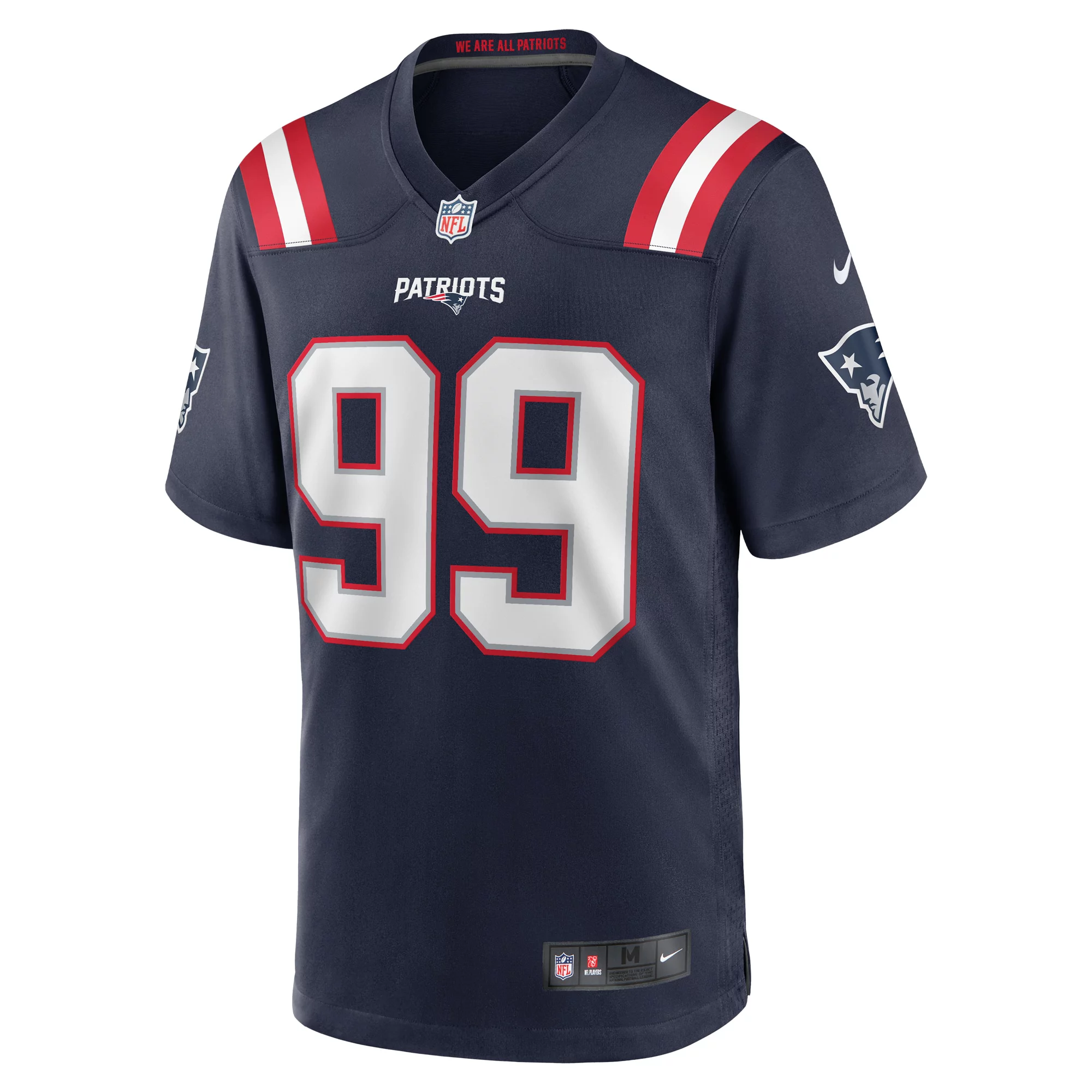 Men's Nike Jamie Collins Sr. Navy New England Patriots Home Game Player Jersey